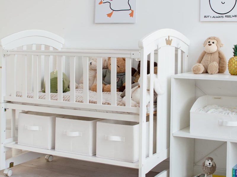 StorageWorks Storage Bins for Organizing, Decorative Storage Baskets for Shelves, Fabric Closet Bins with Handles, White, 3-Pack - Image 5